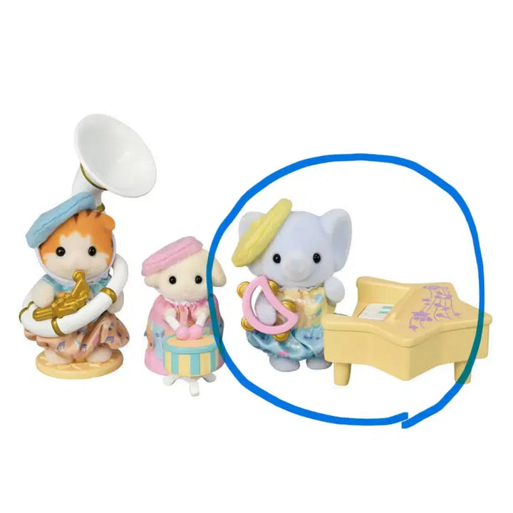 [BUNJANG] Sylvanian Families Elephant and Piano Set / 실바니안 코끼리와 피아노