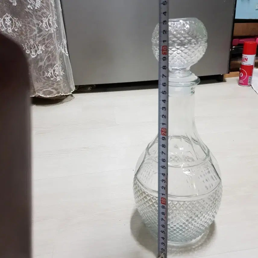 [BUNJANG] Vintage Embossed Glass Decanter Wine Bottle / 빈티지 유리 디켄터 와인병