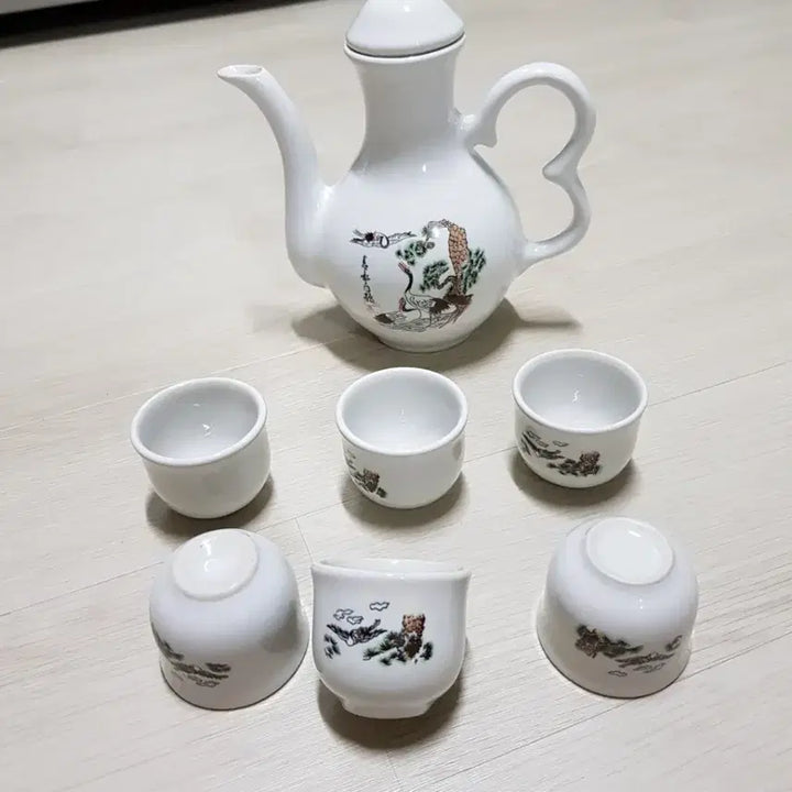 [BUNJANG] Vintage Teapot and Cups Set / 빈티지주전자 잔 세트