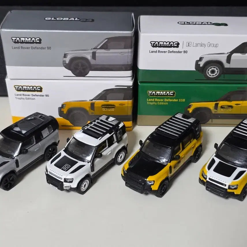 [BUNJANG] Tarmac Works 1:64 Land Rover Defender 4-Model Bundle Set / 타막웍스 1:64 랜드로버 디펜더 4종 일괄