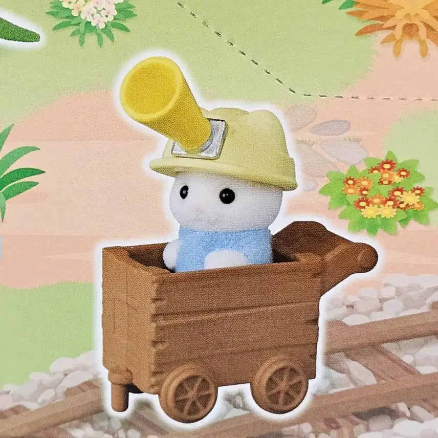 [BUNJANG] Sylvanian Families Adventure Blind Bag Latte Cat Newborn Carriage Cart Mine Car / 실바니안 어드벤처 블라인드백 라떼 고양이 신생아 수레 카트 광산차