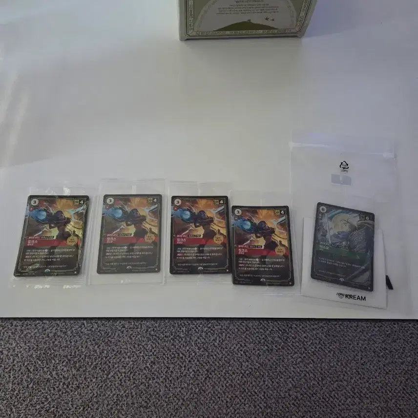 [BUNJANG] MSI Yasuo Promo Card + Jinx Promo Cards Bundle / MSI 야스오 프로모 카드 1장 + 징크스 프로모카드 4장 판매