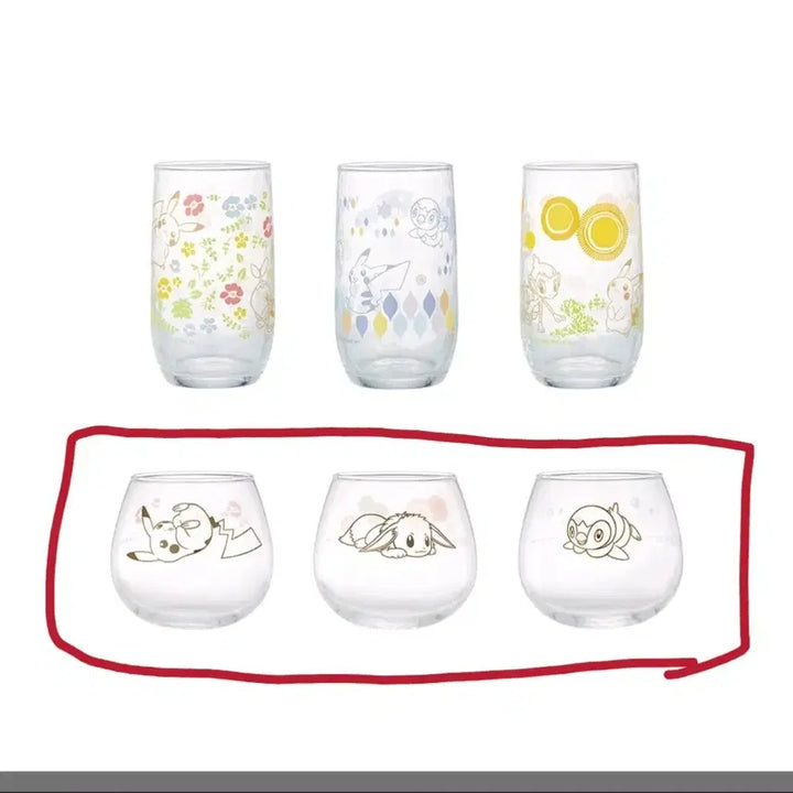 [BUNJANG] Pokemon Ichiban Kuji H Prize Glass Set / 포켓몬 쿠지/제일복권 H상 글라스3개 세트 (택포3.5)