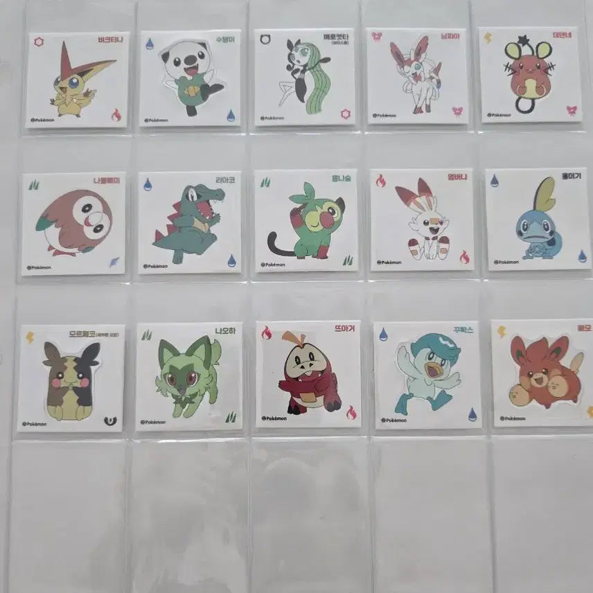 [BUNJANG] Damter Kombucha Jelly Pokemon Sticker Set (40 Variations) / 담터 콤부차젤리 포켓몬 스티커 40종 전종 팝니다.