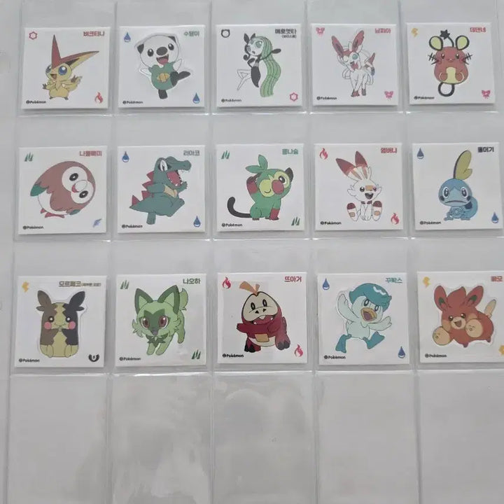[BUNJANG] Damter Kombucha Jelly Pokemon Sticker Set (40 Variations) / 담터 콤부차젤리 포켓몬 스티커 40종 전종 팝니다.
