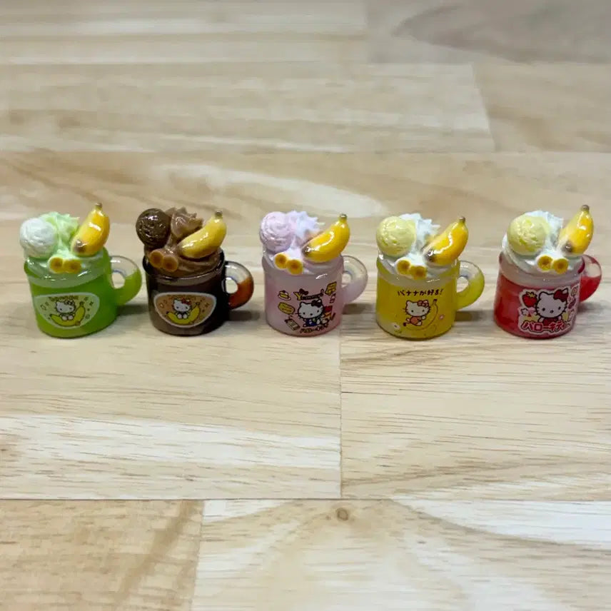 [BUNJANG] Miniature Kitty Banana Drink Set (5 Varieties) / 미니어쳐 키티 바나나 음료 5종