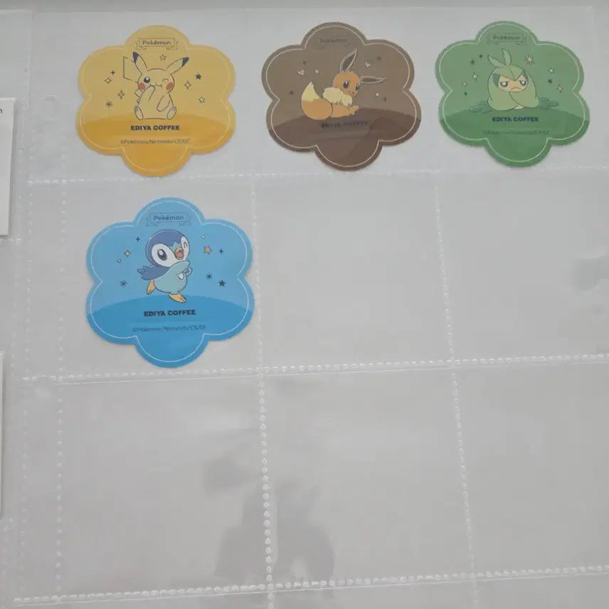 [BUNJANG] Ediya Pokemon Sticker Set (8 Types) + Coaster Set (4 Types) - Full Set / 이디야 포켓몬 스티커 8종 + 코스터 4종 전종 팝니다.