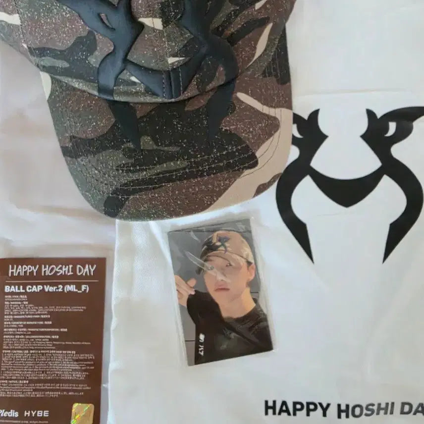 [BUNJANG] Hoshi Happy Hoshi Day Ball Cap Ver. 2 + Photocard / 호시 해피 호시데이 볼캡 ver.2 + 포토카드