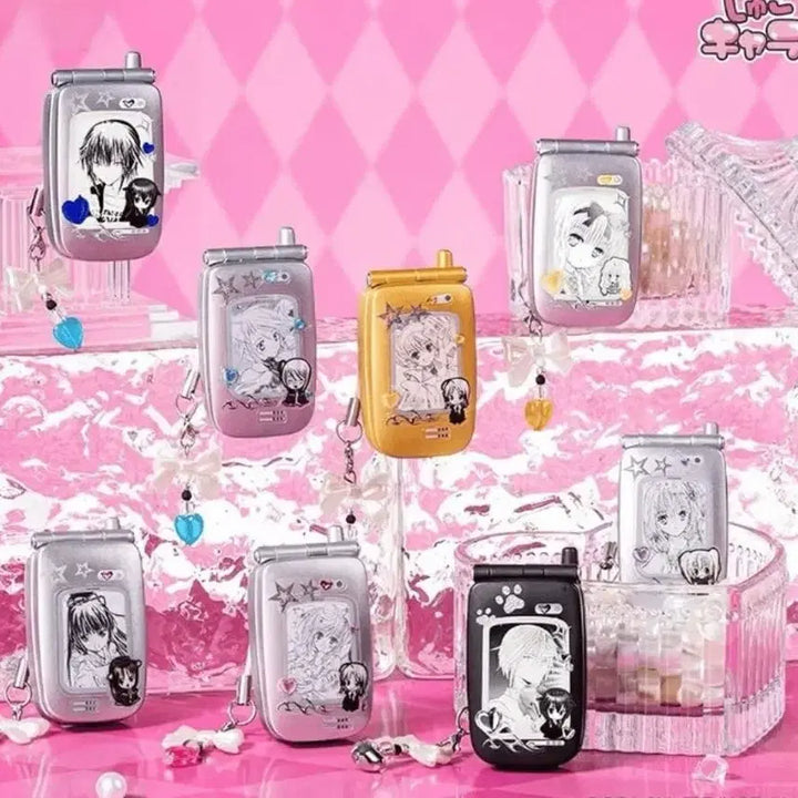 [BUNJANG] Shugo Chara! Cell Phone Folder Deli Gacha Set (Sera/Rima/Shia) / 캐릭캐릭체인지 슈고캬라 핸드폰 폴더폰 DELI 가챠 세라/리마/시아 일괄