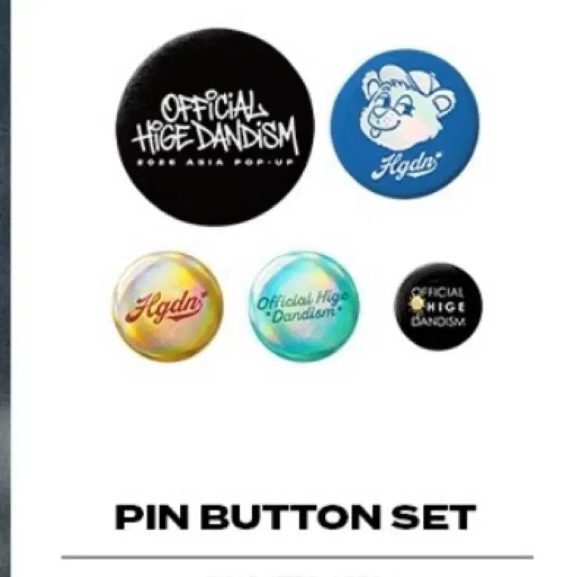 [BUNJANG] Official Higedan Popup Pin Badge Set / 성수 히게단 팝업 핀뱃지 세트 캔뱃지