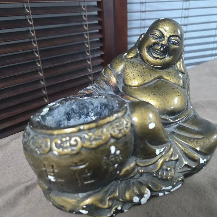 [BUNJANG] Laughing Buddha Statue Bronze Interior Accent / 포대화상 황동 브론즈 인테리어 소품