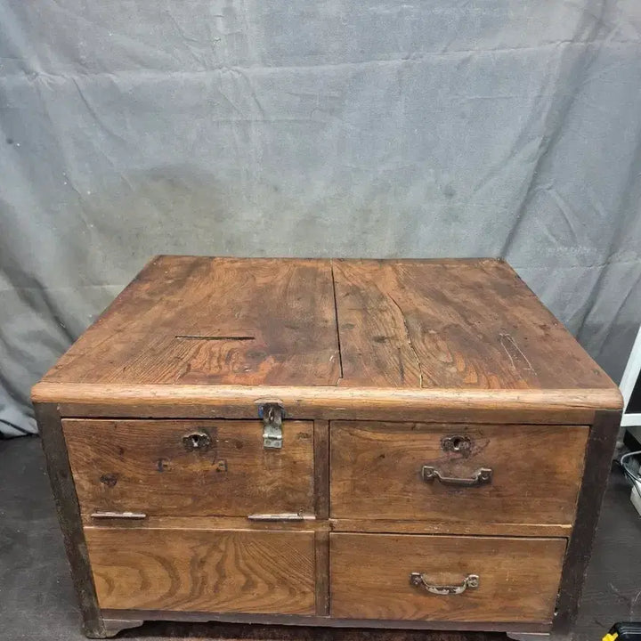 [BUNJANG] 1950s-1960s Wooden Money Box Chest of Drawers / 1950-60년대 원목 돈통  서랍장