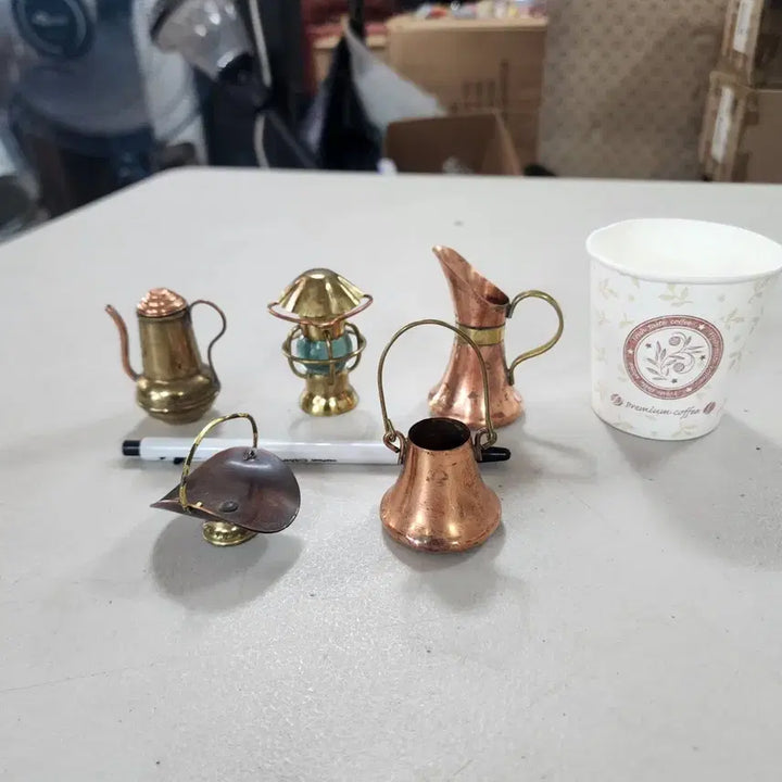 [BUNJANG] Vintage Copper Miniatures (Set of 5) / 오래된 동제품 미니어처 Japan 5개에35000원