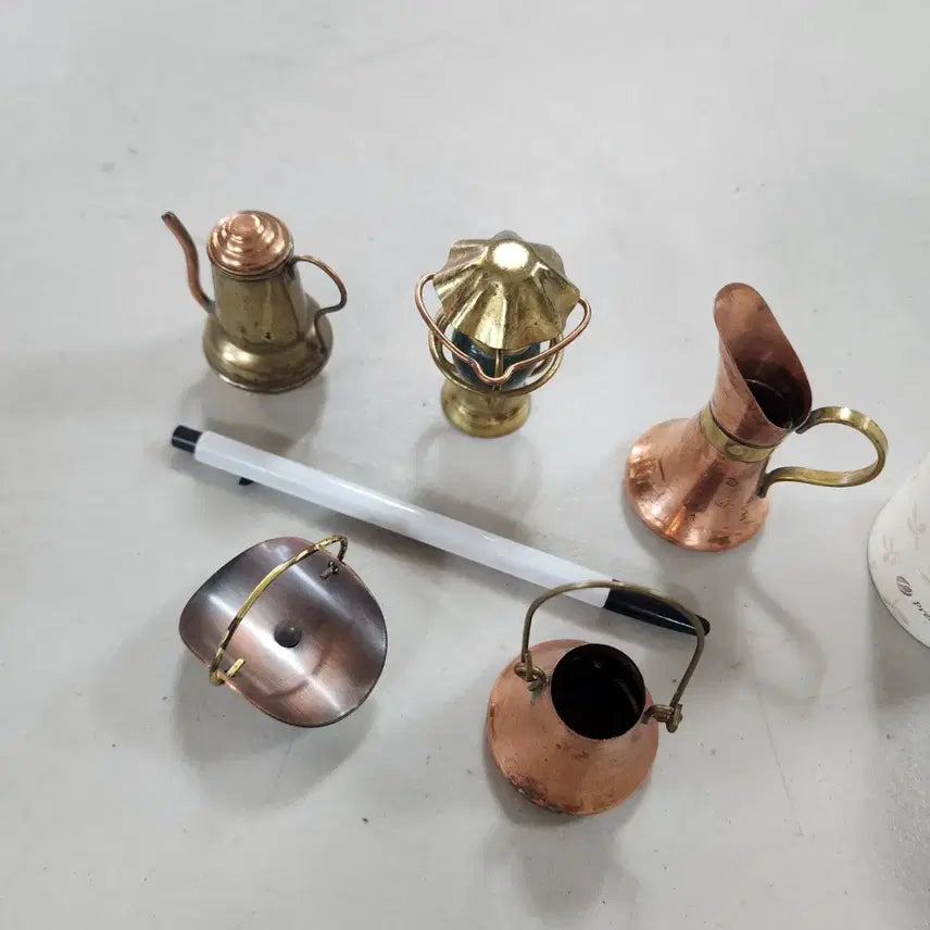 [BUNJANG] Vintage Copper Miniatures (Set of 5) / 오래된 동제품 미니어처 Japan 5개에35000원