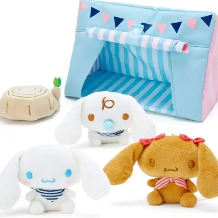 [BUNJANG] Cinnamoroll Mocha Milk Camping Mascot Set / 시나모롤 모카 밀크 캠핑 마스코트 세트