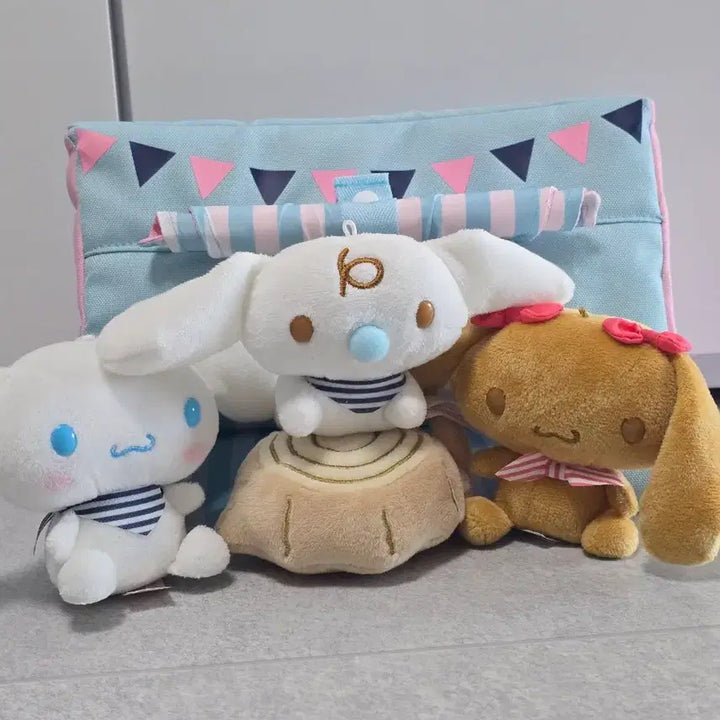 [BUNJANG] Cinnamoroll Mocha Milk Camping Mascot Set / 시나모롤 모카 밀크 캠핑 마스코트 세트