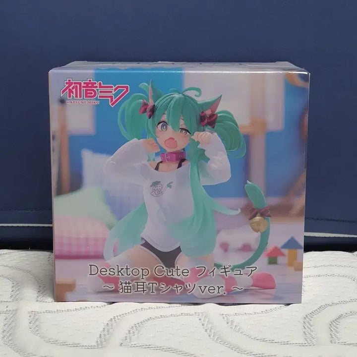 [BUNJANG] Taito Desktop Cute Miku Cat Ear T-shirt Ver. Figure / [정품] 타이토 데스크탑큐트 미쿠 고양이귀 티셔츠 Ver.