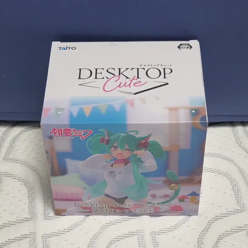 [BUNJANG] Taito Desktop Cute Miku Cat Ear T-shirt Ver. Figure / [정품] 타이토 데스크탑큐트 미쿠 고양이귀 티셔츠 Ver.
