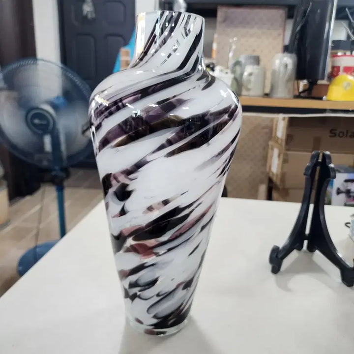 [BUNJANG] Large Glass Vase 38cm Height, 17cm Diameter / 두껍고 묵직합니다 글라스 높이38cm 지름17cm