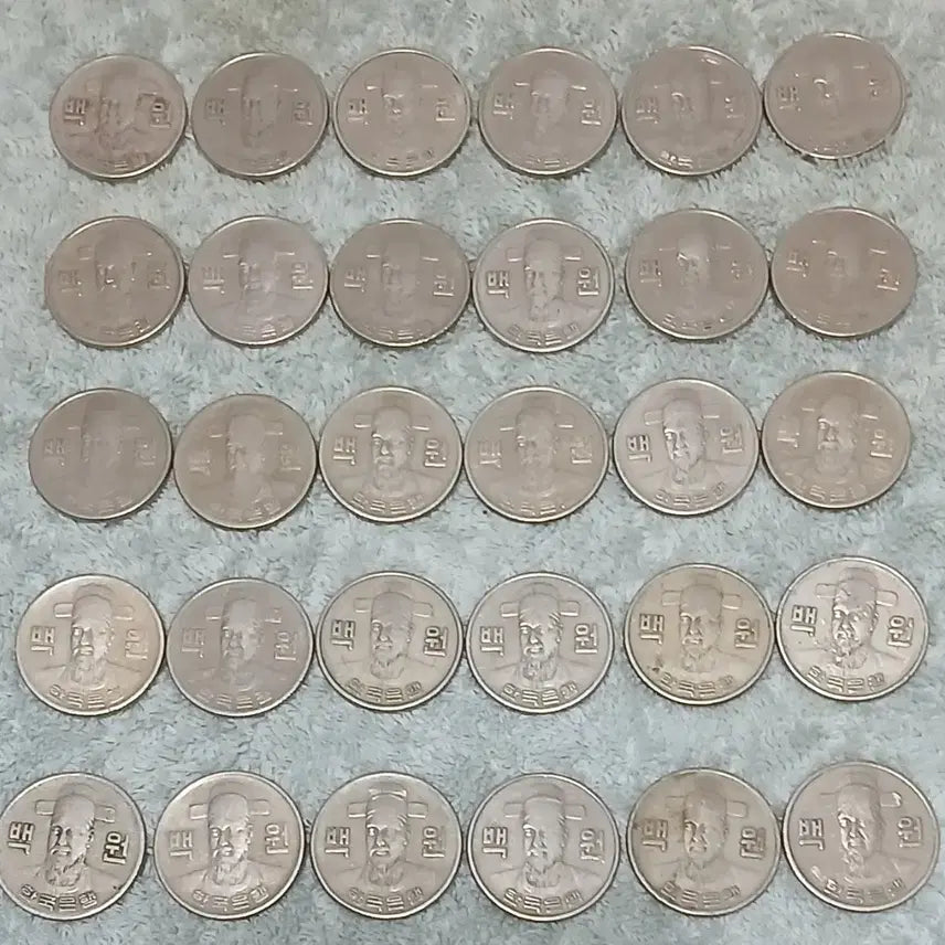 [BUNJANG] 1971 100 Won Coin Bundle Set (30 pcs) / 옛날 1971년 30개 일괄
