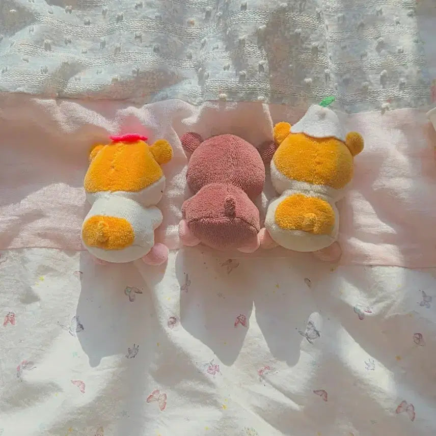 [BUNJANG] Sanrio Kuririn Hamster Plush Doll Bundle Set (Vintage) / 일괄 고전 빈티지 레어 산리오 쿠리링 햄스터 인형 하무 모리걸 산엑스