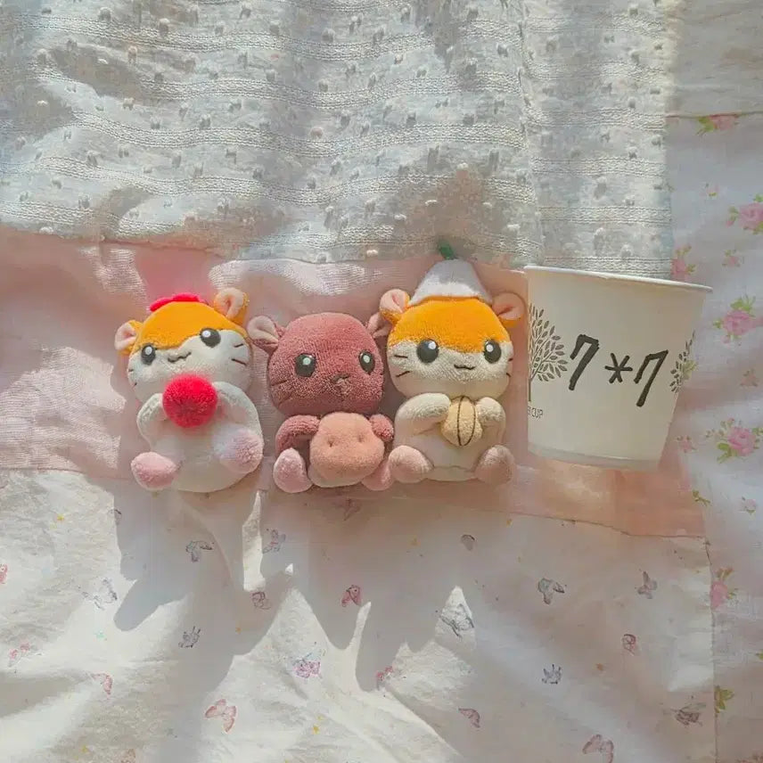 [BUNJANG] Sanrio Kuririn Hamster Plush Doll Bundle Set (Vintage) / 일괄 고전 빈티지 레어 산리오 쿠리링 햄스터 인형 하무 모리걸 산엑스