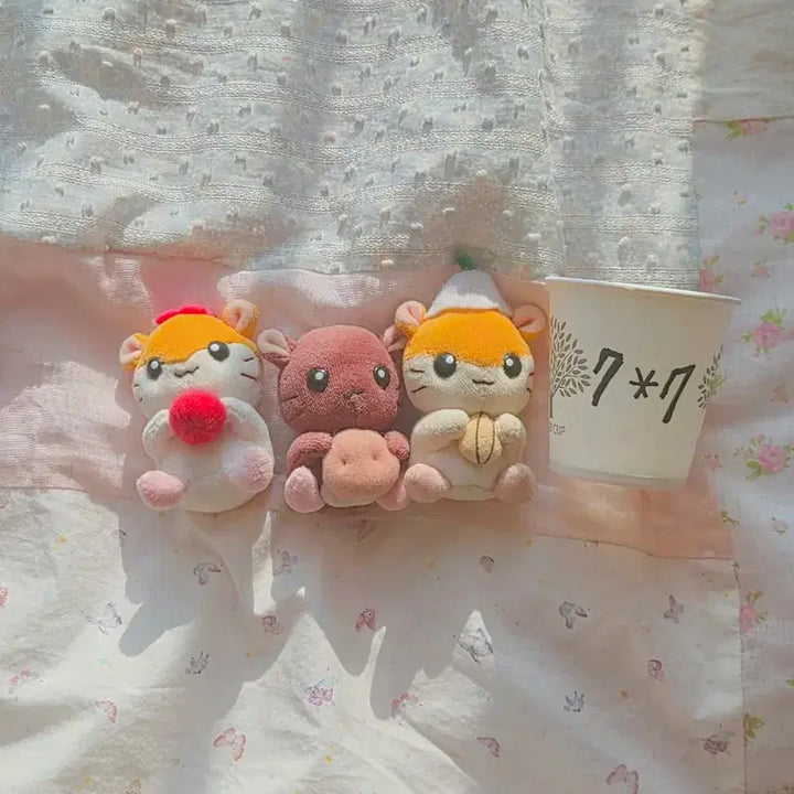[BUNJANG] Sanrio Kuririn Hamster Plush Doll Bundle Set (Vintage) / 일괄 고전 빈티지 레어 산리오 쿠리링 햄스터 인형 하무 모리걸 산엑스