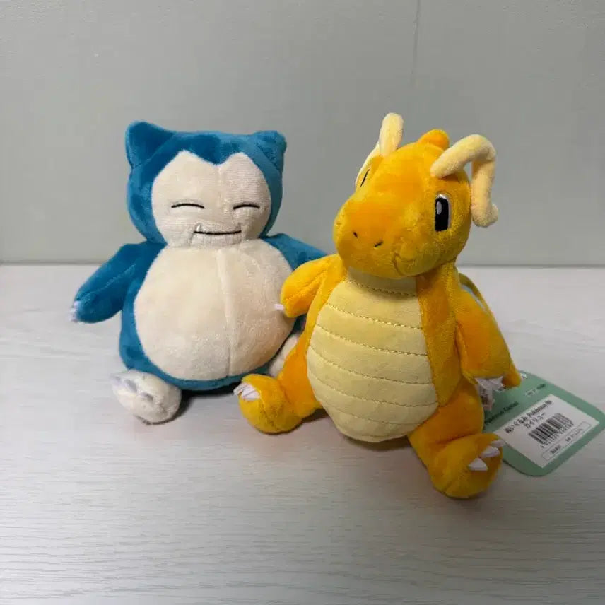 [BUNJANG] Pokemon Fit Dragonite &amp; Snorlax Plush Set / 포켓몬 fit 망나뇽 잠만보 인형