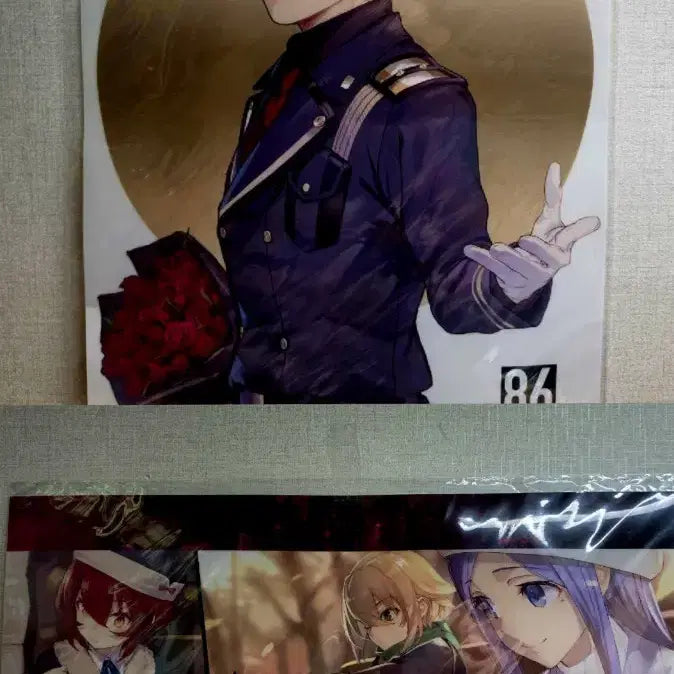 [BUNJANG] 86 Eighty-Six Shinae Nouzen &amp; Spearhead Clear Poster Bundle Set / 86 에이티식스 24년 온라인쿠지 C상 2 일괄