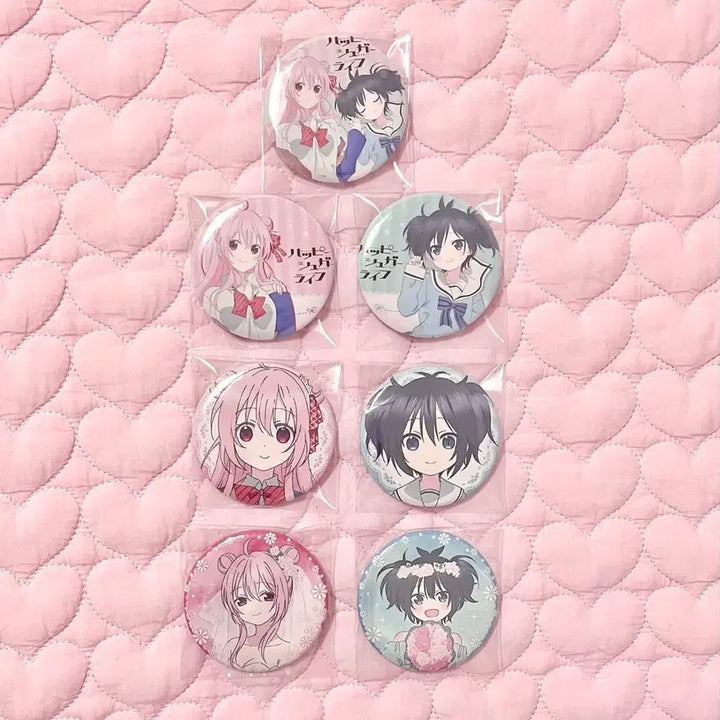 [BUNJANG] Happy Sugar Life Matsuzaka Sato Kobe Shio Unofficial Can Badge Bundle Set / 해피슈가라이프 마츠자카 사토 코베 시오 비공 캔뱃지 일괄