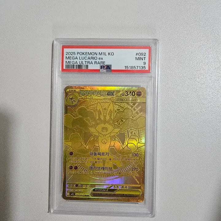 [BUNJANG] Pokemon Mega Lucario EX Trading Card (PSA 9, Grade S) / 포켓몬카드 메가루카리오EX MUR한판 PSA9 상태S급