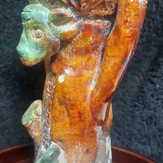 [BUNJANG] Tang Sancai "Shoushu" Ceramic Oil Lamp / 당삼채  서수 등잔 유등
