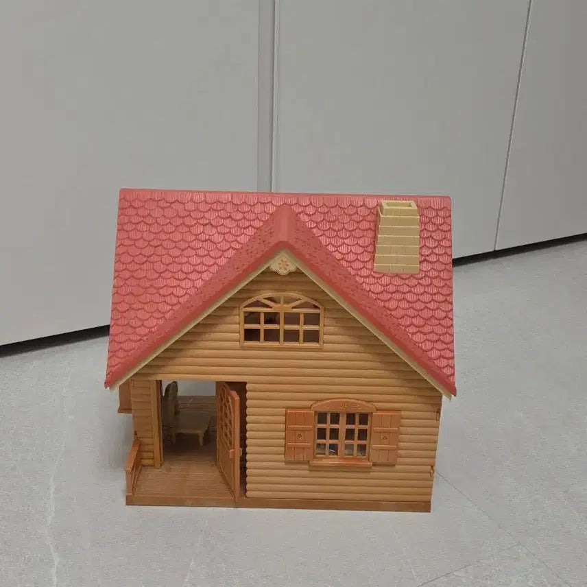 [BUNJANG] Sylvanian Families Old Version Chocolate Rabbit Log House + Rabbit / 실바니안 올드 구버전 초콜릿 토끼의 통나무 이층집 + 토끼