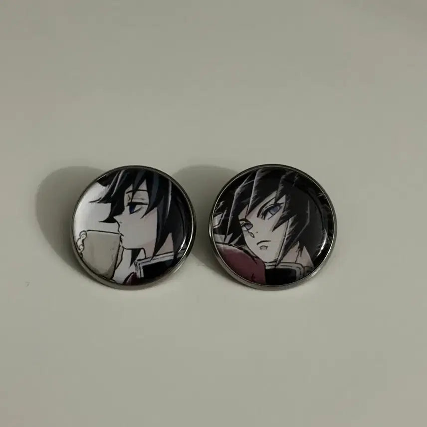 [BUNJANG] Demon Slayer: Kimetsu no Yaiba Giyu Tomioka Handmade Badge Bundle Set / 귀멸의 칼날 토미오카 기유 수제 뱃지 일괄 판매