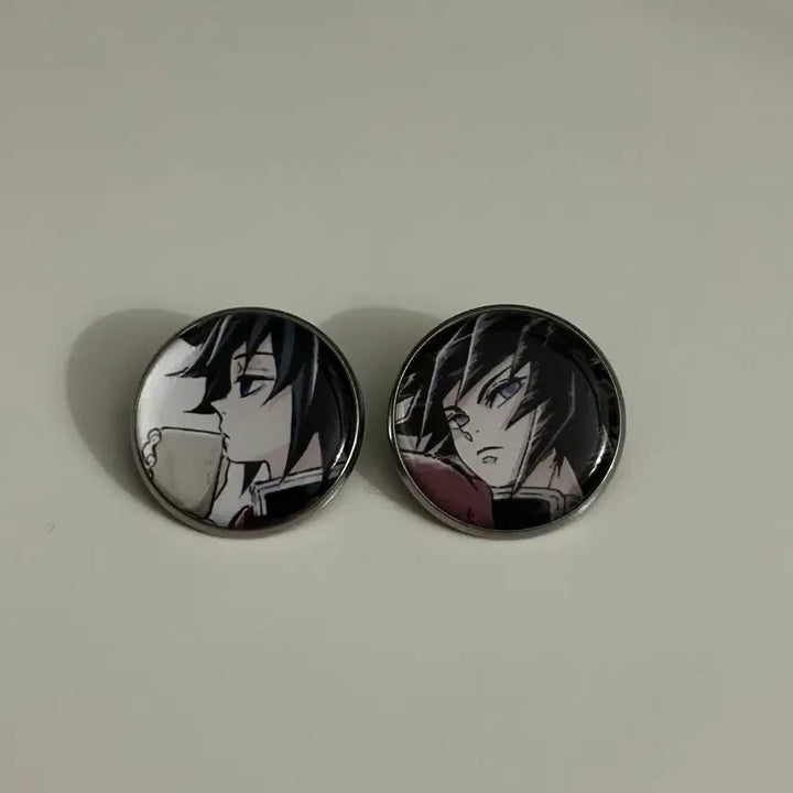 [BUNJANG] Demon Slayer: Kimetsu no Yaiba Giyu Tomioka Handmade Badge Bundle Set / 귀멸의 칼날 토미오카 기유 수제 뱃지 일괄 판매