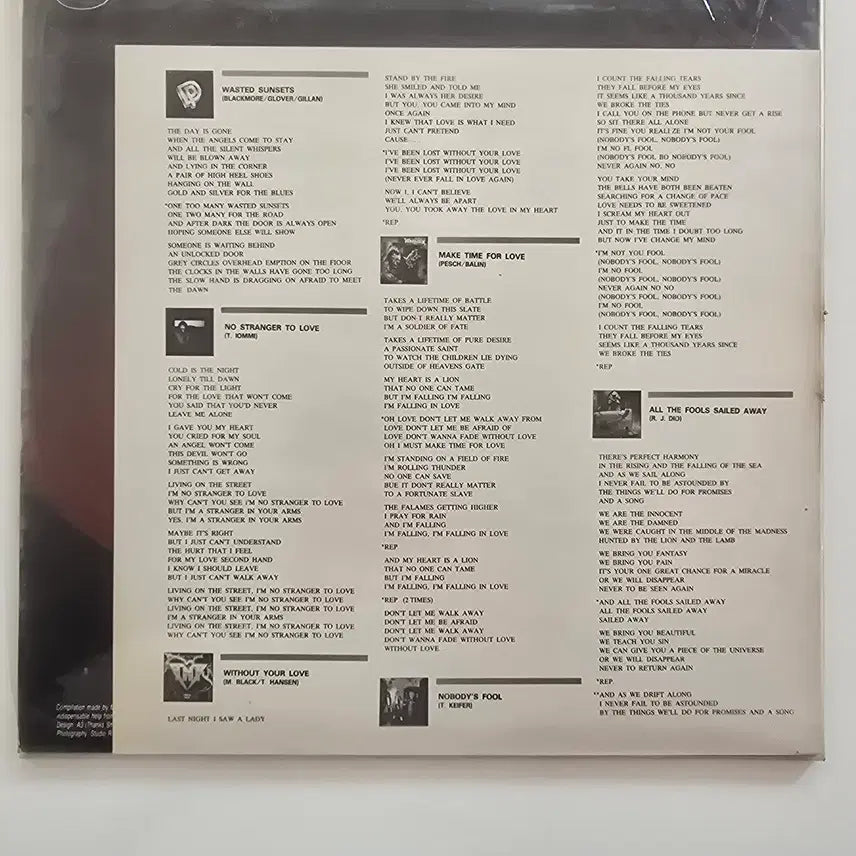 [BUNJANG] Pop Songs Collection Korean Release LP Soft Side Hard Rock Compilation / 팝송 모음 국내발매판 LP/ 락 컴필레이션 LP / Soft Side Hard Rock/ 가사집 있음/ NM