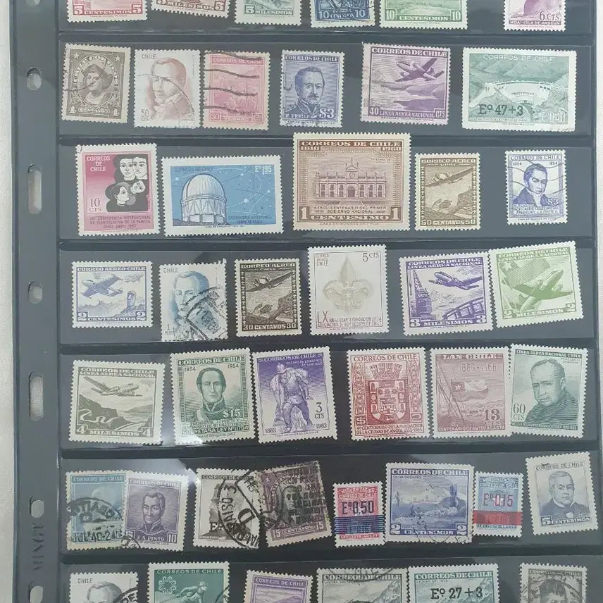 [BUNJANG] Used Chilean Stamps Bundle / 칠레 사용제 우표 일괄