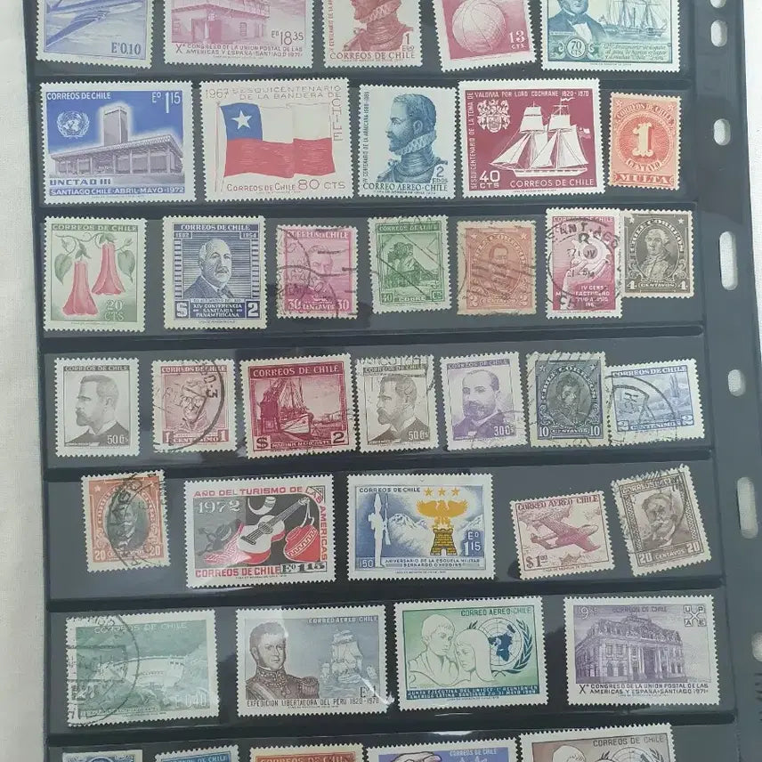 [BUNJANG] Used Chilean Stamps Bundle / 칠레 사용제 우표 일괄