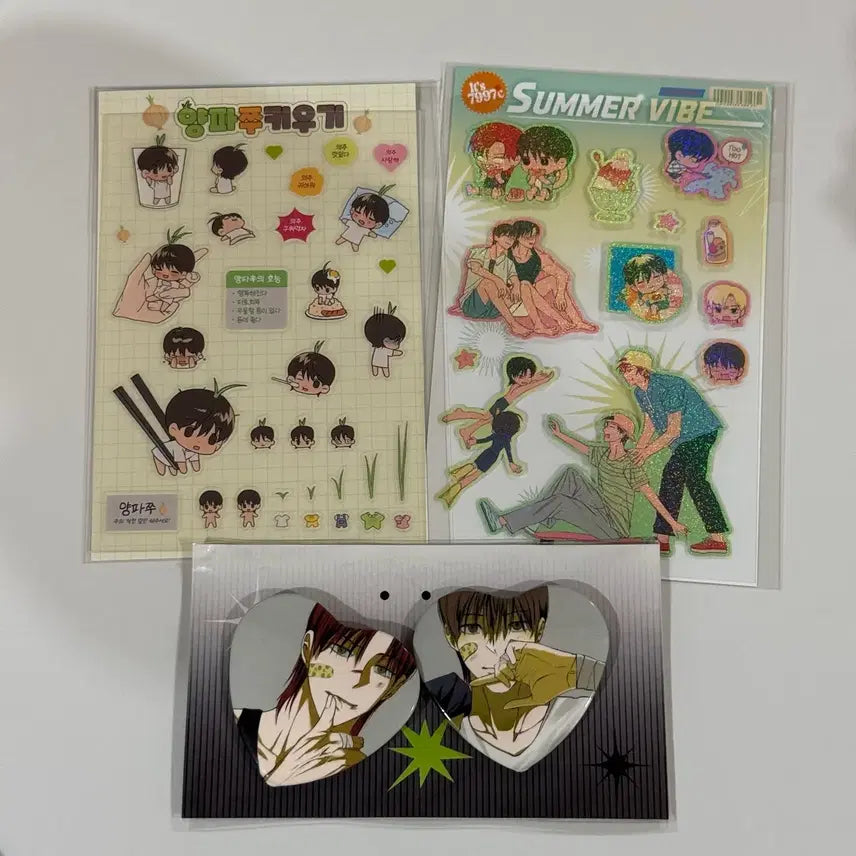 [BUNJANG] ENHYPEN Niki Mukki Sticker Pin Button Bundle / 앤팀 닉쭈 무끼님 스티커 핀버튼 일괄 양파쭈 닉쭈온