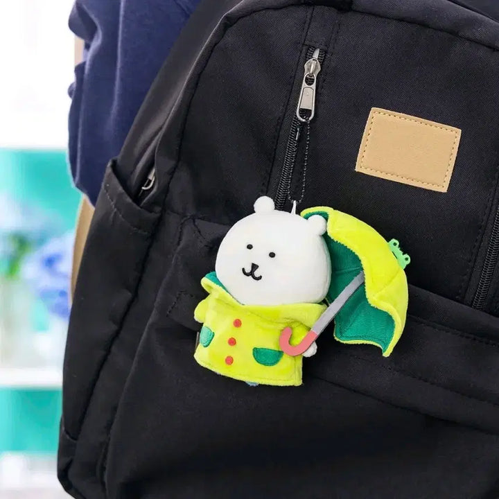 [BUNJANG] Nongdamgom Mascot Doll Keyring / 우산 우비 농담곰 마스코트 인형 키링 노벨티 부채