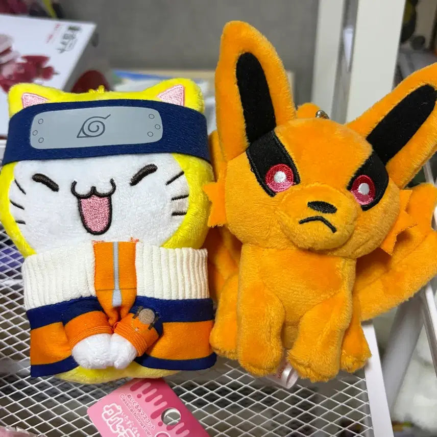 [BUNJANG] Naruto Kurama NyaRuto Megacat Plush Doll Bundle Set / 나루토 냐루토 메가캣 인형 쿠라마 누이 2개일괄