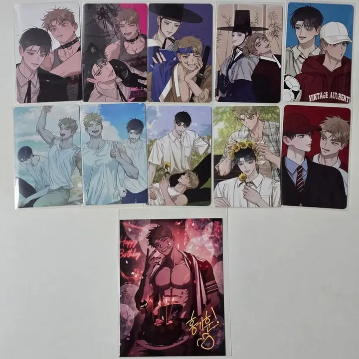 [BUNJANG] Hongsil Quest Popup Lucky Draw Set Photocard Bundle (1st Draw 10pcs + 10th Draw Postcard) - Lee Yeon, Hong Kihoon / 홍실퀘스트 팝업 특전 (1특 10장 + 10특)일괄양도 홍퀘 특전 이연 홍기훈