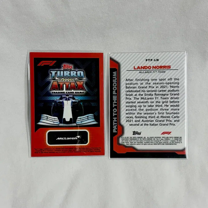 [BUNJANG] F1 McLaren Lando Norris Tops Turbo Attax Card Bundle Set / f1 맥라렌 란도 랜도 노리스 탑스 터보어택 카드 양도합니다 유니폼 레고 부라고 핫휠