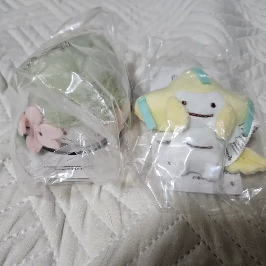[BUNJANG] Pokemon Metamon Shaymin Jirachi Mascot Keychain Bundle Set / 변신 메타몽 쉐이미 지라치 마스코트 키링 일괄