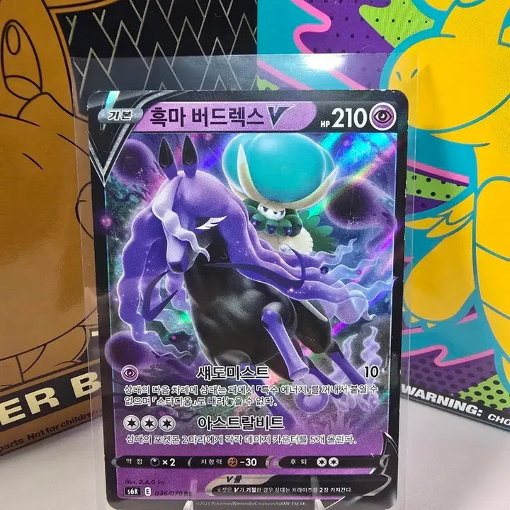 [BUNJANG] Pokemon Card Spectrier V RR 036/070 Korean Edition / 포켓몬카드 흑마 버드렉스 V RR 036/070 한글판