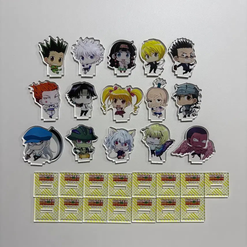[BUNJANG] Hunter x Hunter Gon, Killua, Kurapika, Hisoka, Chrollo, Alluka, Kalluto Acrylic Stand Set / 헌터헌터 곤 키르아 크라피카 히소카 클로로 아르카 카이토 아크릴 스탠드 가챠