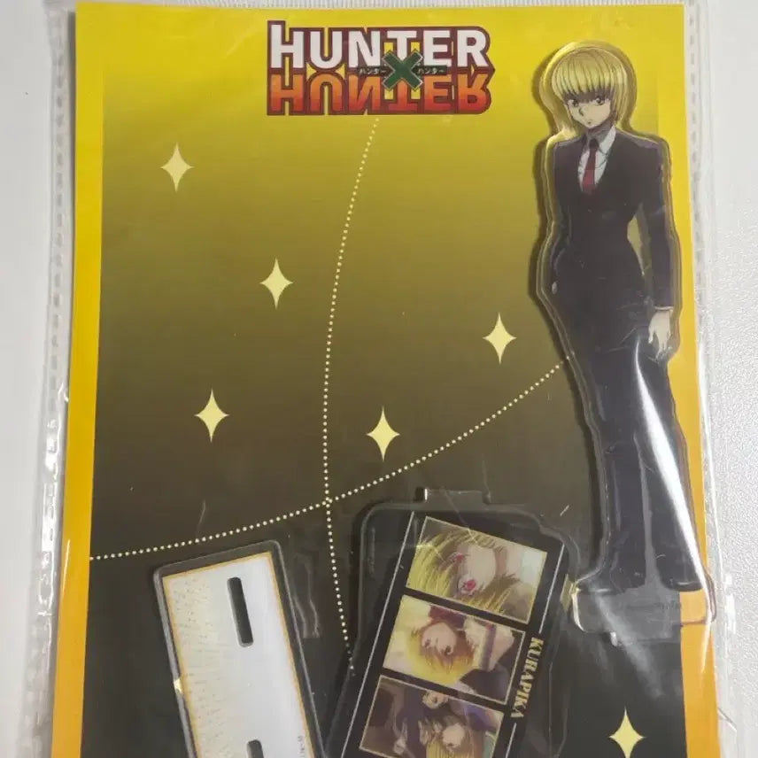 [BUNJANG] Hunter x Hunter Kurapika Acrylic Standee &amp; Big Can Badge Bundle Set / 헌터헌터 크라피카 아크릴 스탠딩, 빅캔뱃지 일괄