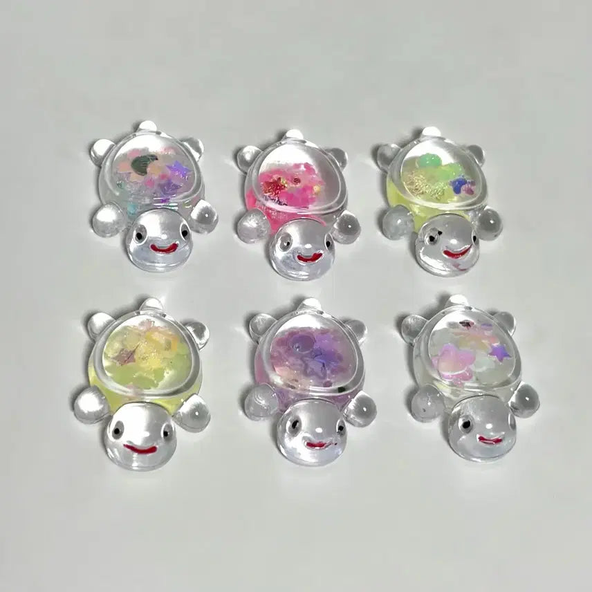 [BUNJANG] Glitter Transparent Shaker Lucky Turtle Bundle Set / 반짝이 투명 쉐이커 행운 거북이 일괄