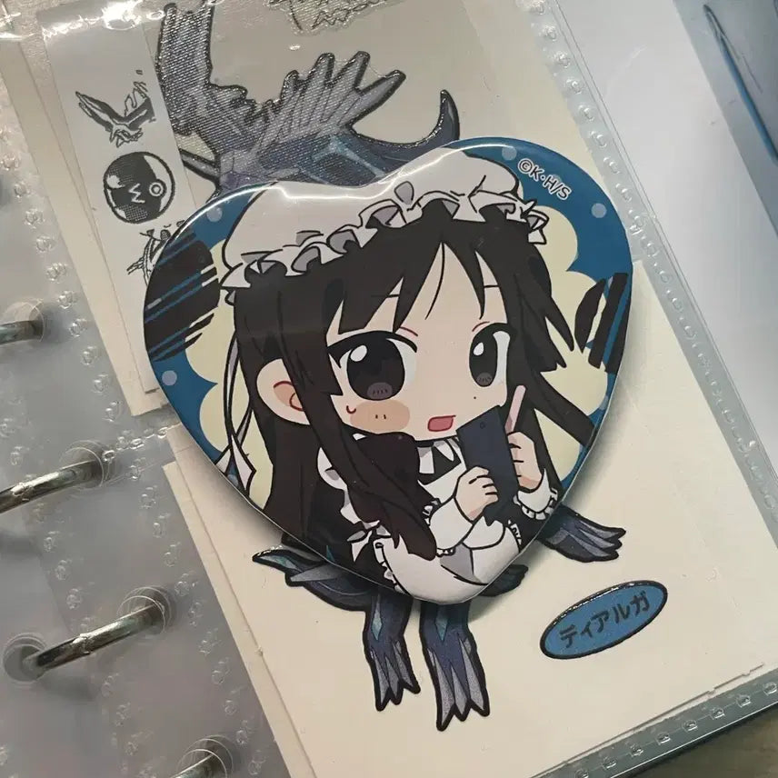 [BUNJANG] K-ON! Mio Akiyama Maid Uniform Heart Can Badge / 케이온 미오 메이드복 하트캔뱃지