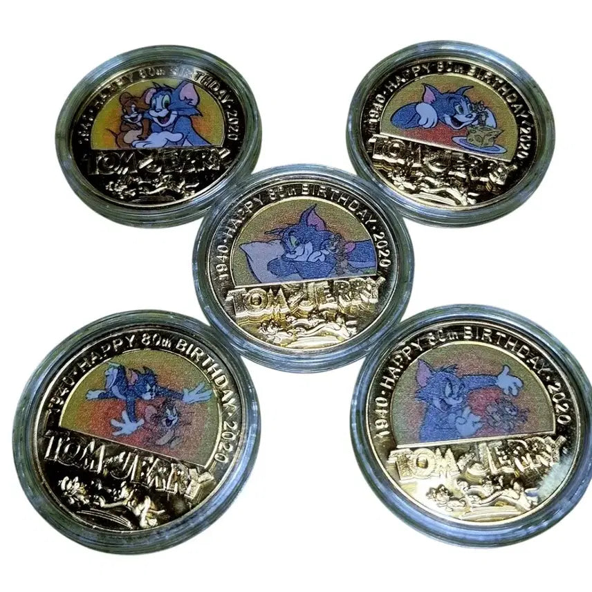 [BUNJANG] Tom and Jerry 80th Anniversary Coin 5-Piece Set / 톰과 제리 80주년 기념 코인 5종 세트